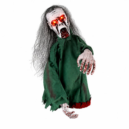 New Halloween sound-controlled half-body zombie decoration prop toy ornament cross-border horror prop gift light