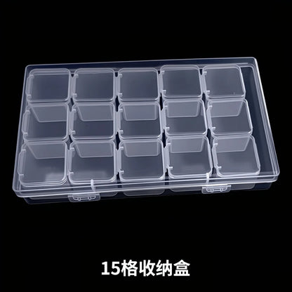 Jewelry Box Jewelry Storage Box Anti-oxidation Box Earrings Card Transparent Multi-compartment Portable Multifunctional Storage Box