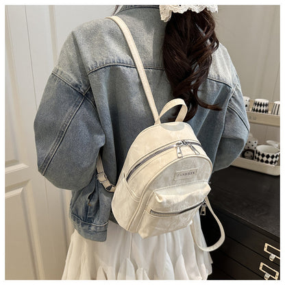 2025 High-Looking Fashionable Travel Small Bag Women's New Style Student Backpack for Work and Outing Backpack