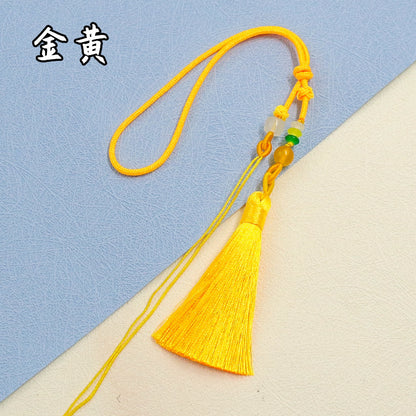 Tassel Handle Piece with Tassel, Handmade Woven DIY Short Sword Tassel Pendant