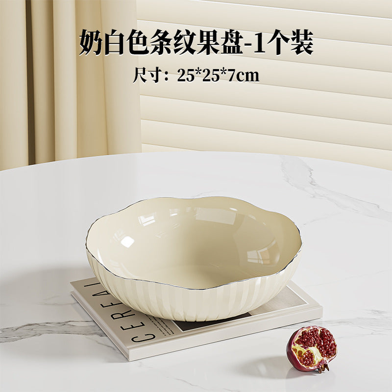 Transparent Fruit Plate, Household Plate, Living Room Display Plate, Transparent Fruit Plate, Ktv Candy and Snack Display Plate, Festive Plate