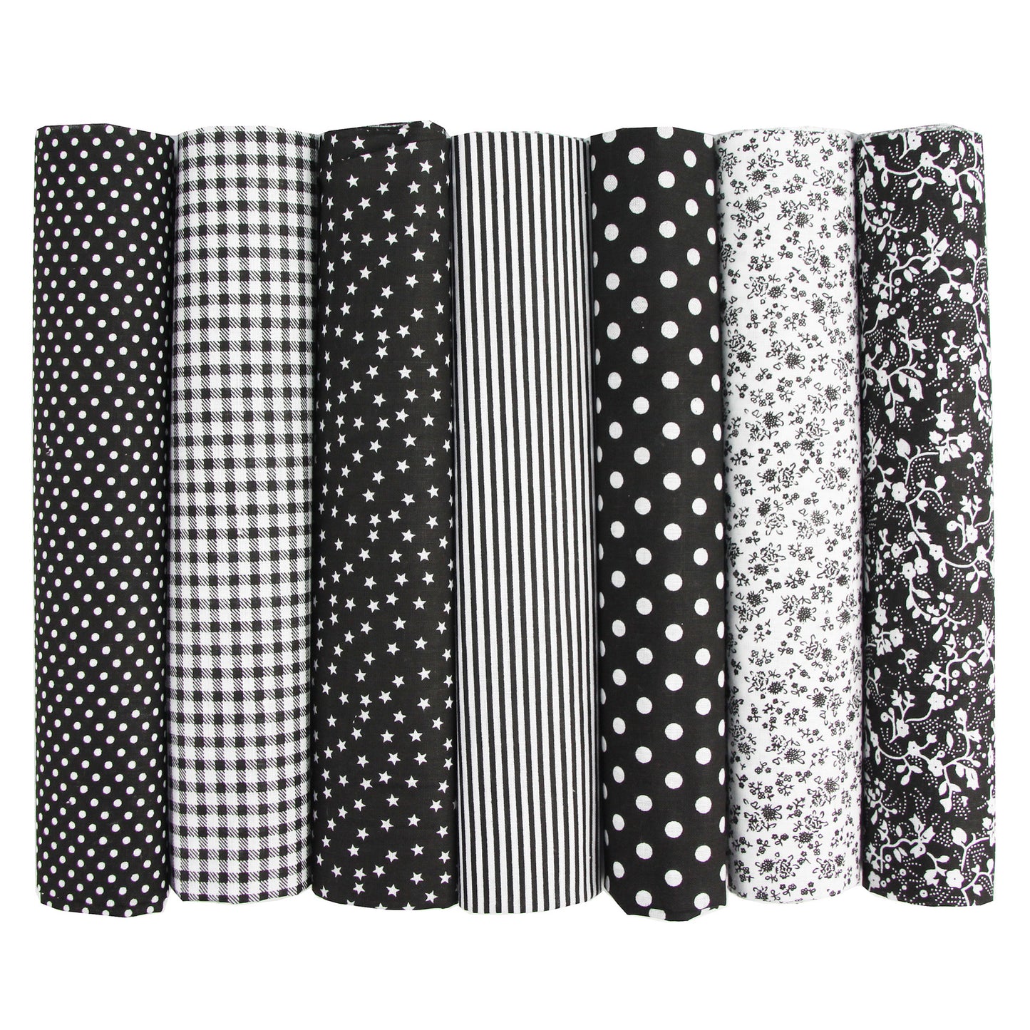 7 Color Patchwork Cloth Group Plain Flower Cloth Broken Plaid Dot DIY Cotton Small Fresh Plant Printing Cloth