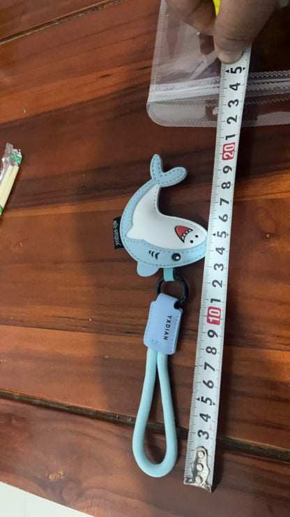 New Shark Cartoon Cute Pet Leather Toy Bag Hanging Accessories Car Fashion Car Bag Keychain