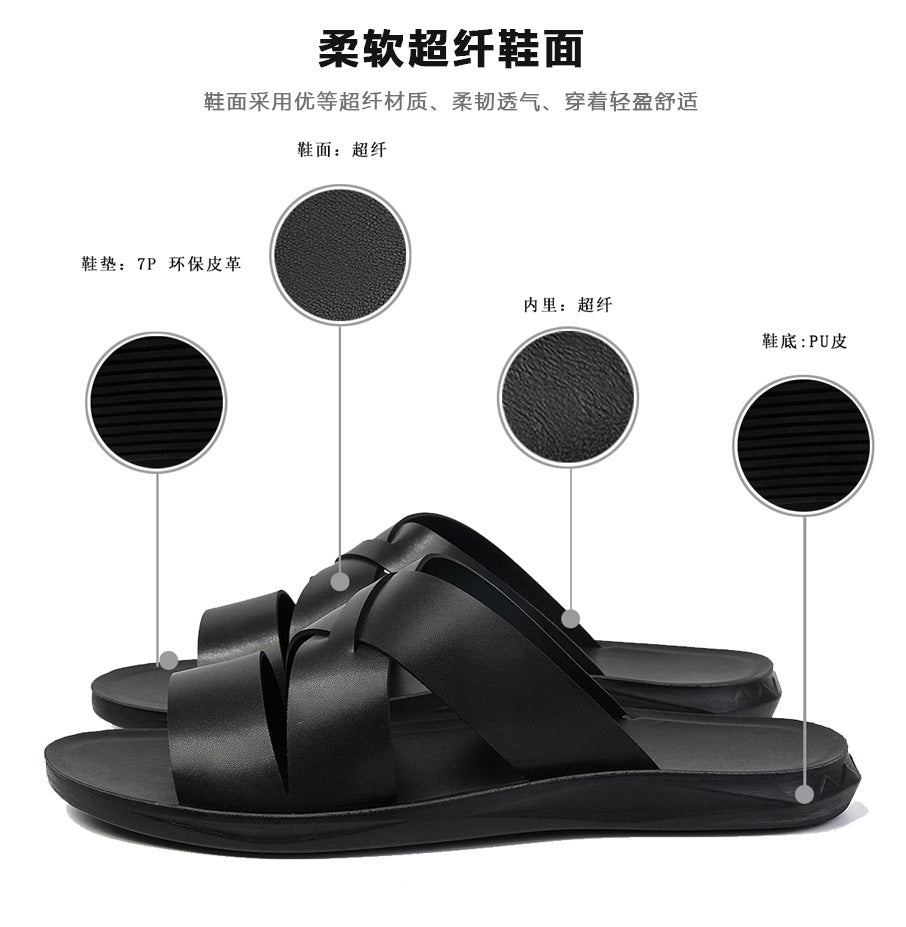 Men's New Style Summer Fashion Soft-Soled Non-Slip Sandals, Cross-Border Large Size Slippers, Wear-Resistant, European Sizes 39-47