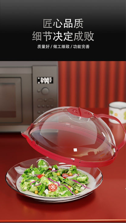 Microwave Oven Splash Cover High Temperature Resistant Bowl Cover Household Food Grade Plastic Heating Cover Special Hot Vegetable Cover for Fresh Keeping