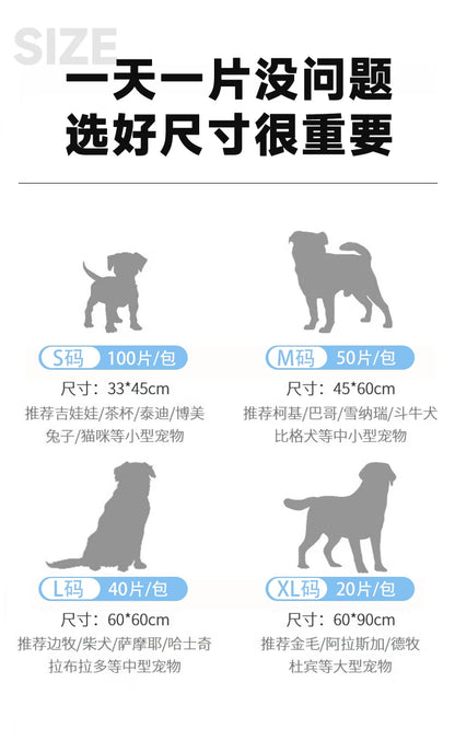 Cross-border pet urine pads for dogs, thickened, deodorizing, absorbent, urine-proof pads for puppies, cat toilet training disposable pads