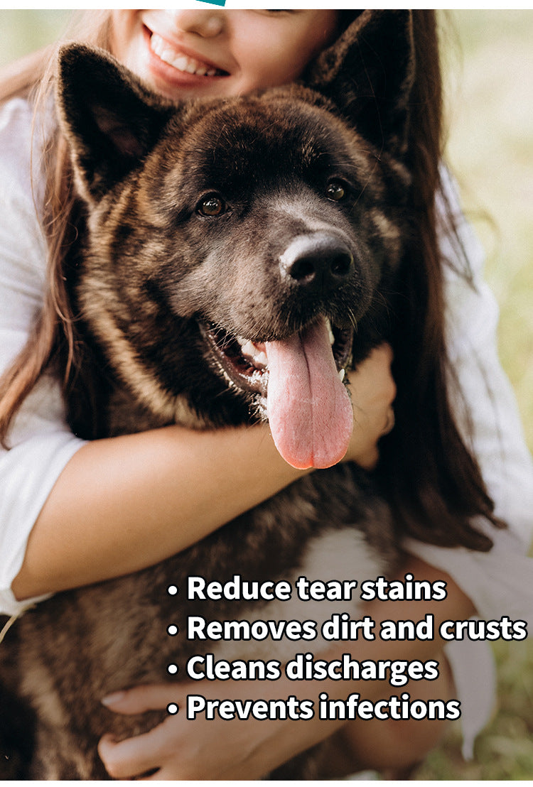 Foreign Trade Cross-Border Pet Tear Stain Wipes Pet Supplies Tear Stain Removal Cleaning Wet Wipes Cat Eye Tear Stain Removal