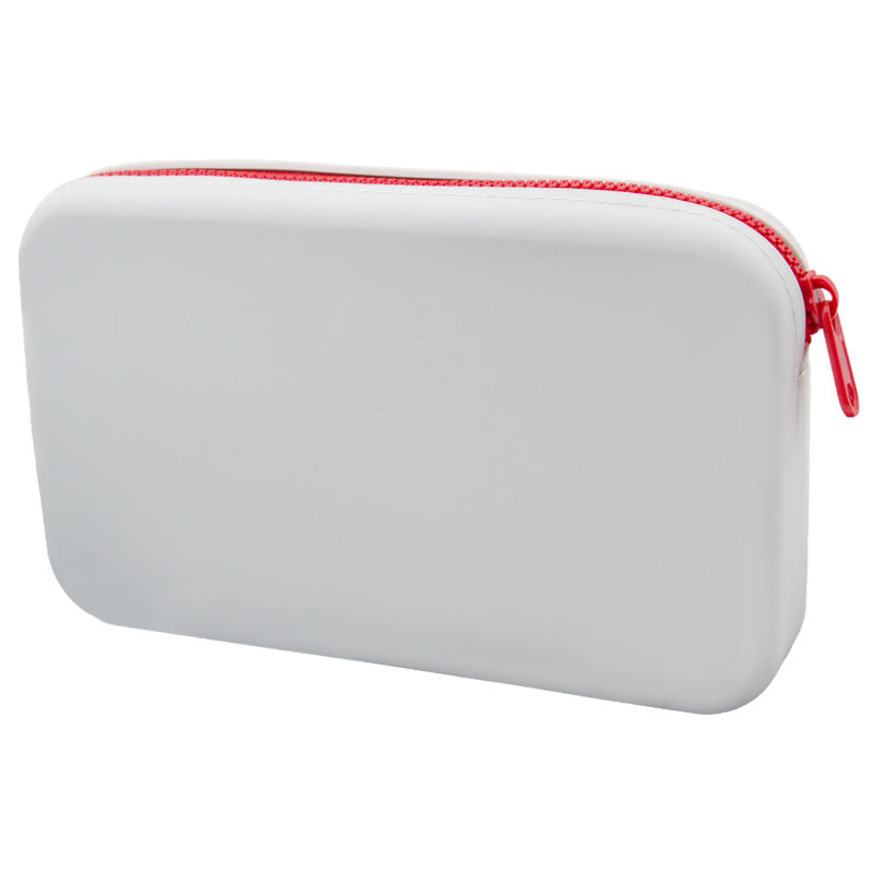 Large-Capacity Rectangular Silicone Cosmetic Bag, Storage Bag, Toiletry Storage Bag, Digital Bag, Travel Bag, Menstrual Bag