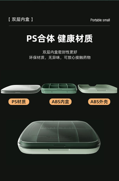 T5135 Portable Seven-Day Pill Box, One-Week Large-Capacity Storage Box, Sealed Pill Box, Portable Pill Dispenser