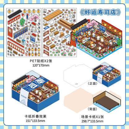 Infeel.Me Extra Large Scenery Stickers Today's Business Hours Open - Part Twelve DIY Journal Scene Stickers