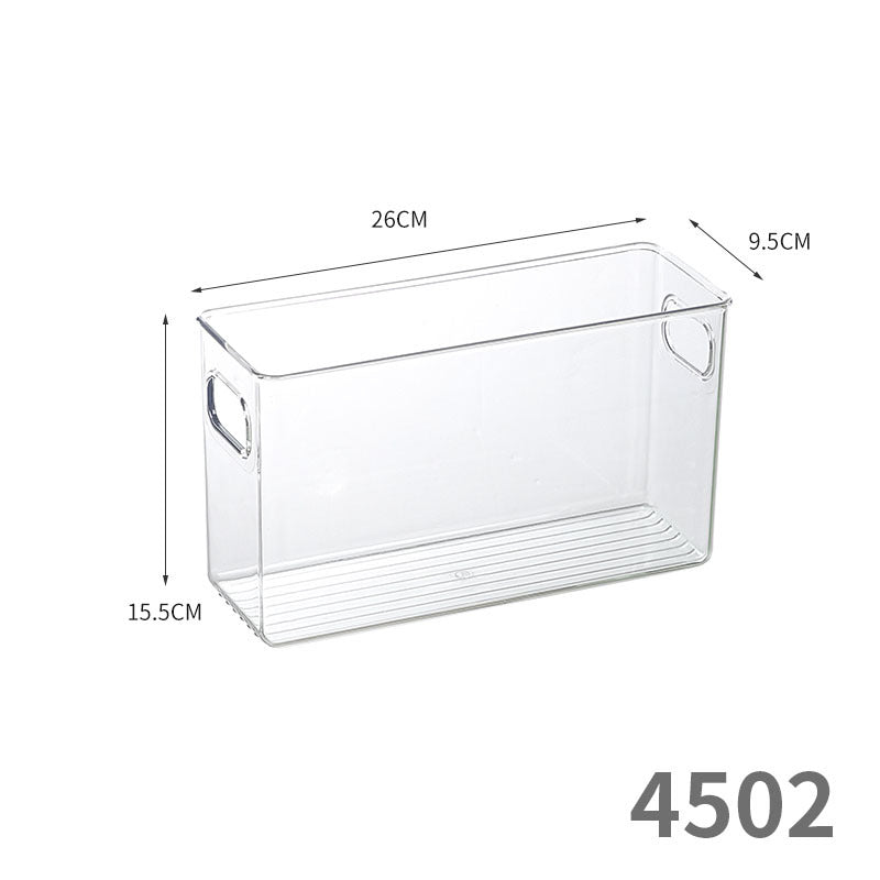 Storage Box PET Transparent Acrylic Rectangular Cosmetic Station Snack Kitchen Sundries Storage Box with Lid