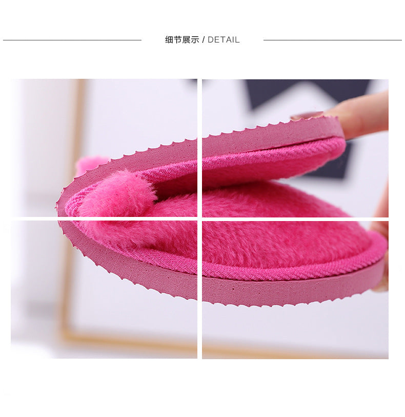 New plush indoor home autumn and winter wooden floor warm EVA moon cotton slippers Cixi men and women couples