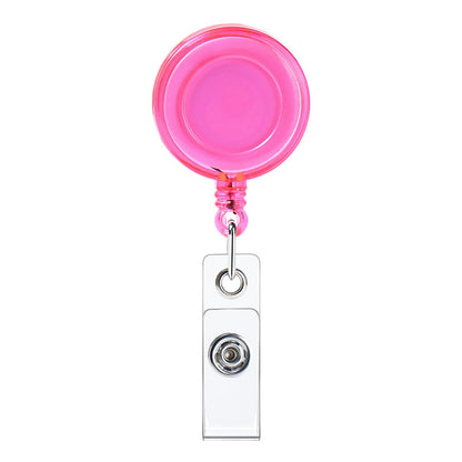 Transparent Easy Pull Buckle Doctor Nurse Breast Card Certificate Card Case Anti-loss Clip Buckle Meal Card Work Card Transparent Color Retractable Buckle