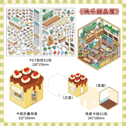 Infeel.Me Extra Large Scenery Stickers Today's Business Hours Open - Part Twelve DIY Journal Scene Stickers