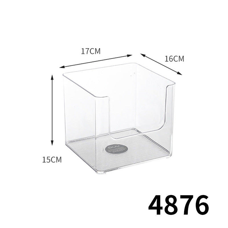Simple Storage Box Transparent Acrylic Narrow Long Rectangular Mirror Cabinet Cosmetic Stationery Pen Kitchen Chopsticks Box