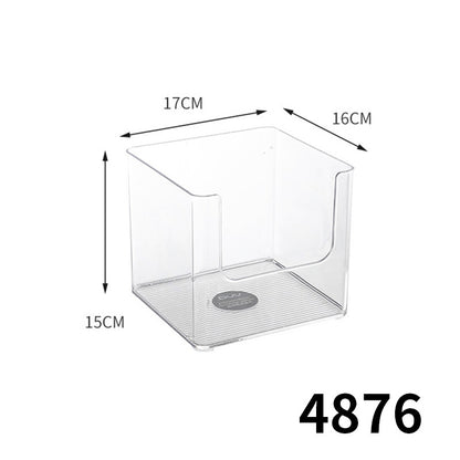 Simple Storage Box Transparent Acrylic Narrow Long Rectangular Mirror Cabinet Cosmetic Stationery Pen Kitchen Chopsticks Box