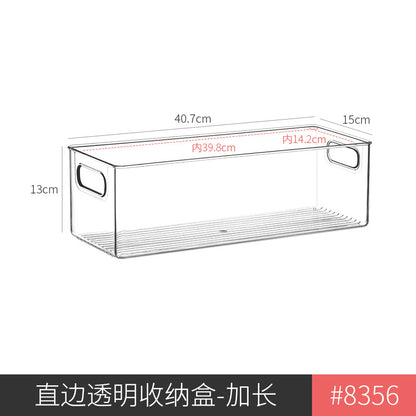 Transparent Storage Box Desktop Kitchen Cabinet Drawer Refrigerator Storage Box Acrylic Snacks Portable Storage Basket