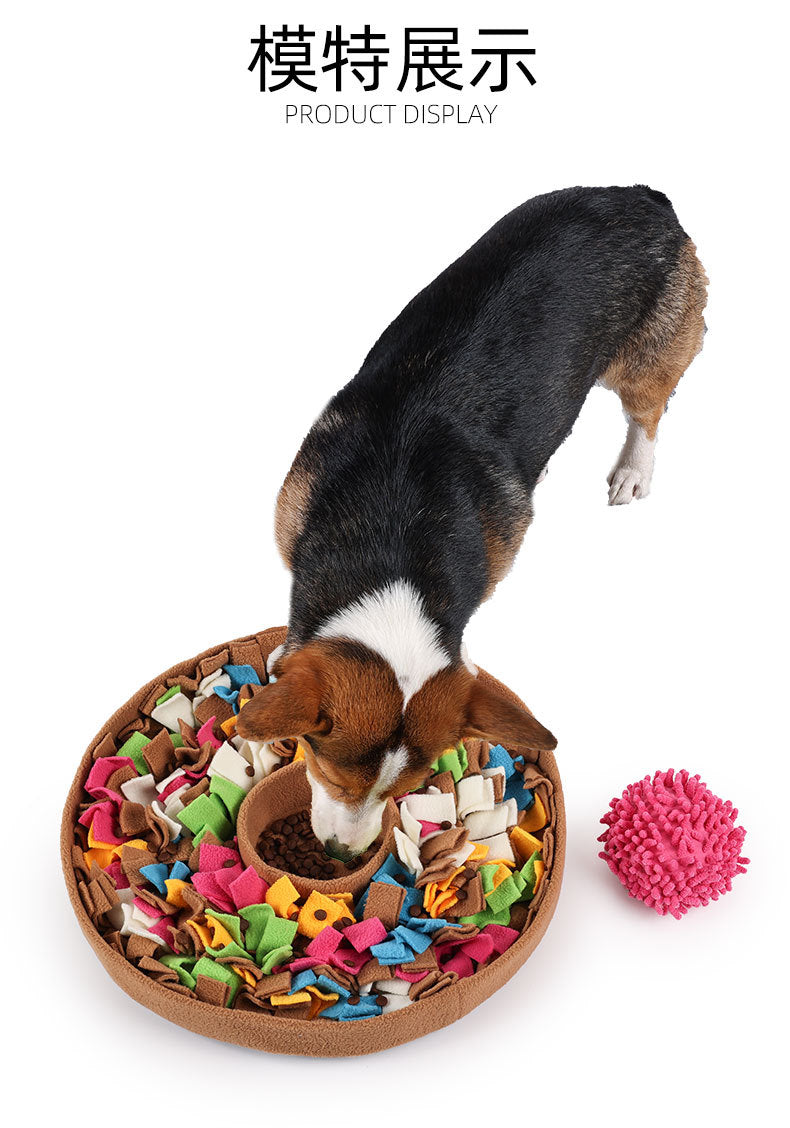 Cross-border pet sniffing mat cats and dogs puzzle decompression hidden food training with small toys four seasons play interactive