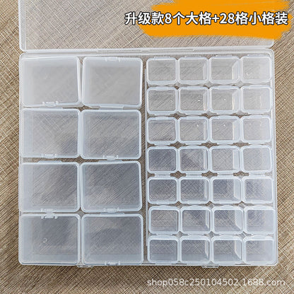 Jewelry Box Jewelry Storage Box Anti-oxidation Box Earrings Card Transparent Multi-compartment Portable Multifunctional Storage Box