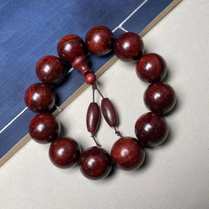 Zambian Blood Sandalwood Buddhist Bead Bracelet, Old Material, Small-Leaf Rosewood, High-Density Golden Star, Wholesale Prayer Bead Wooden Bracelet, Cultural and Artistic Crafts Manufacturer