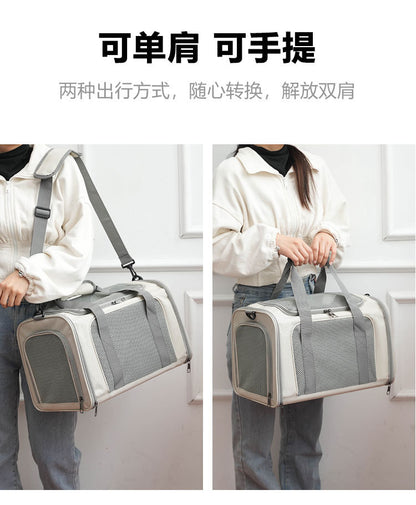Cat Carrier for Outings, Sterilization, Portable, Large Capacity, Breathable, Cat Car Cage, Cat Cage, Dog Carrier, Handheld, Crossbody, Foldable Pet