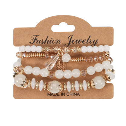 European and American Cross-Border Hot-Selling New Bohemian Bracelets Creative Tassel Multi-Layer Beaded Bracelets Fashion Jewelry
