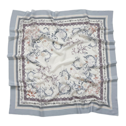 Cross-Border New Product Voile Print 110 Square Scarf Classic Lace Scarf Turban Malaysian Shawl