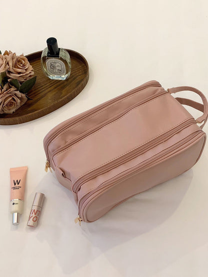 Giant Makeup Bag for Women, Large Capacity Travel Makeup Brush Bag, Toiletries Storage Bag, Chain Design, Waterproof