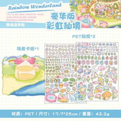 Language idle pet miniature landscaping cute sticker book freeze frame happy series three-dimensional fun landscaping 18 posting paper