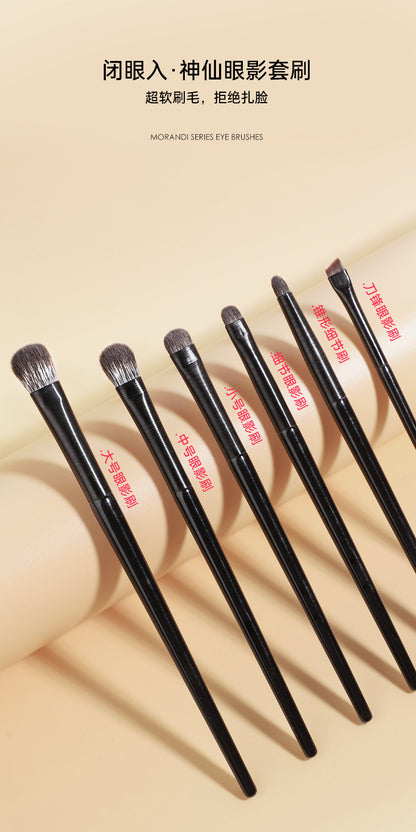 Eye shadow brush 6 piece set wholesale eye makeup lying silkworm eyeliner blade eye details eye set brush makeup brush beginners