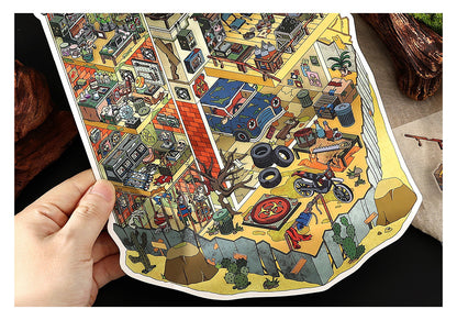 Infeel.Me Extra Large Scenery Stickers Today's Business Hours Open - Part Twelve DIY Journal Scene Stickers