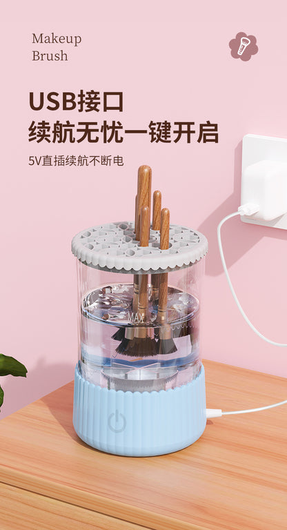 Cross-border explosions full-automatic quick-drying electric makeup brush cleaner beauty makeup brush drying tool cleaning machine