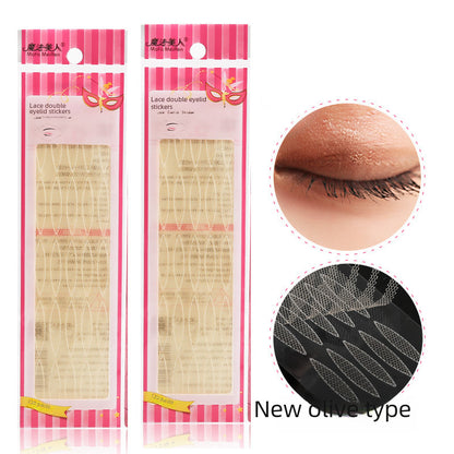 Magic Beauty Lace Double Eyelid Sticker Natural Invisible Traceless Beauty Sticker Mesh Olive-Shaped Eyelid Sticker