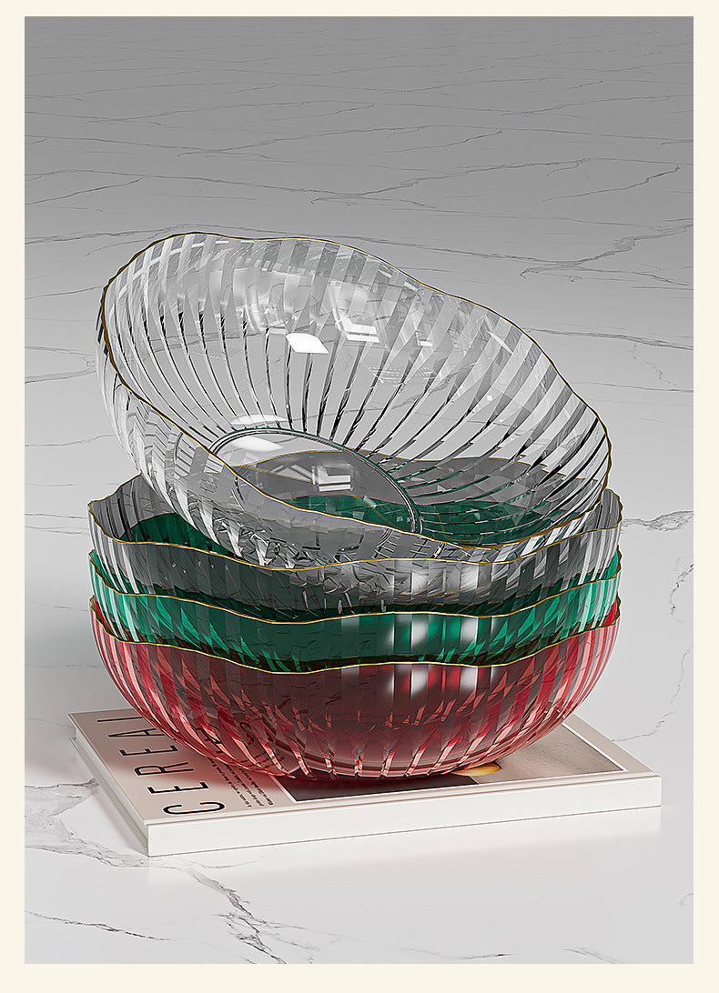 Transparent Fruit Plate, Household Plate, Living Room Display Plate, Transparent Fruit Plate, Ktv Candy and Snack Display Plate, Festive Plate