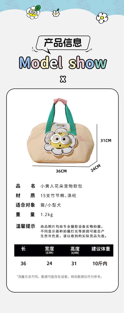 Minions Minion Pet Backpack Cat Outing Bag Pet Small and Medium-Sized Dog Outing Portable Dog Backpack