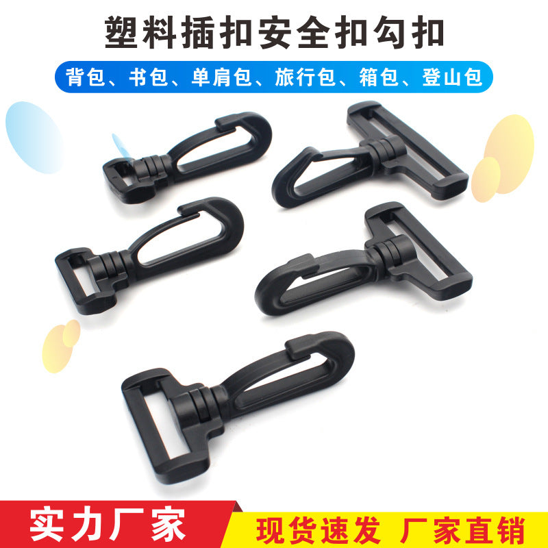 Spot Plastic Double Buckle Clothing Accessories Snap Buckle Back Box Book Mountaineering Bag Accessories Connection Safety Buckle