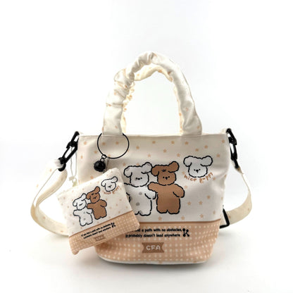 In-Stock New Small Cloth Bag Ins Cute Cartoon Women's Summer Cloth Bag Handbag Casual Tote Bag Upgrade