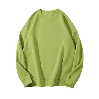 Solid Color Velvet Sweatshirt for Women in Autumn and Winter Korean Style Loose Casual Top T-Shirt Female Student Couple Outwear Bottoming Shirt