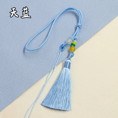 Tassel Handle Piece with Tassel, Handmade Woven DIY Short Sword Tassel Pendant