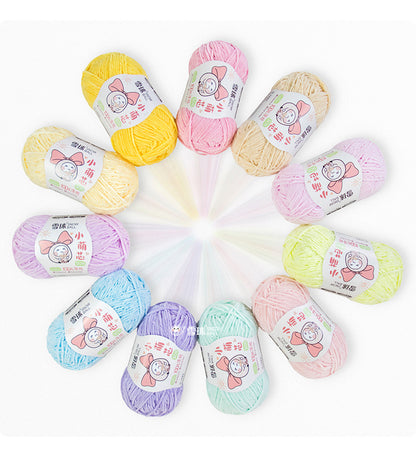 Snowball Macey Core Matte Chenille Fine Wool DIY Handmade Knitted Doll Scarf Hat Hair Accessories Crochet