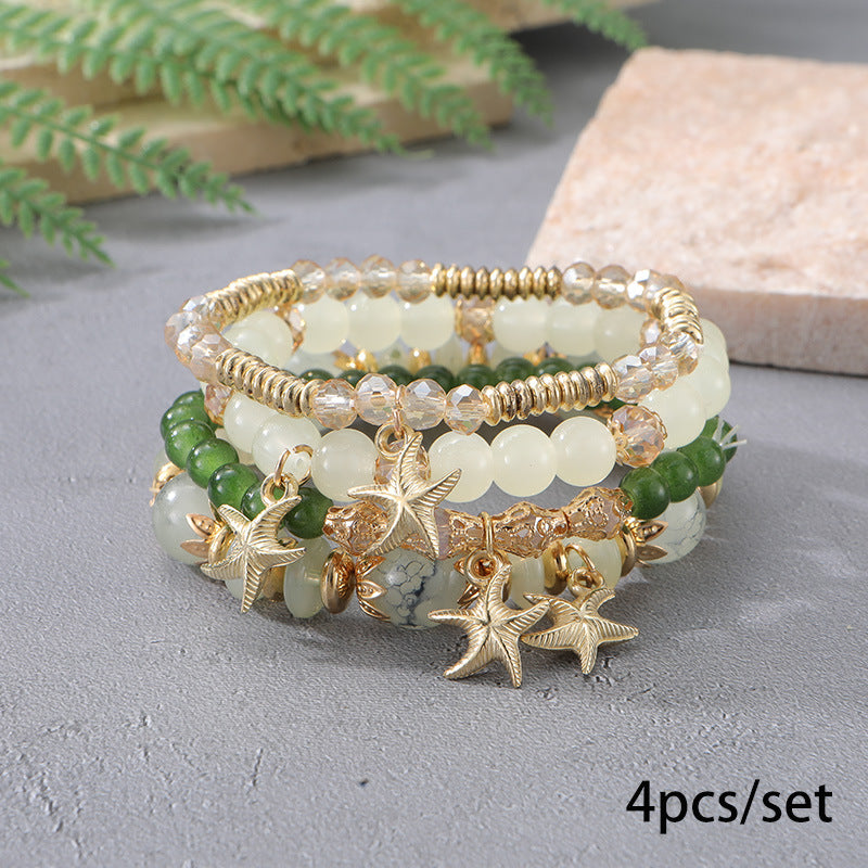 European and American Cross-Border Hot-Selling New Bohemian Bracelets Creative Tassel Multi-Layer Beaded Bracelets Fashion Jewelry