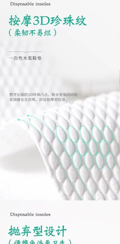 Disposable insole women's sweat-absorbent breathable deodorant non-slip thin barefoot artifact single-layer shoes deodorant comfort