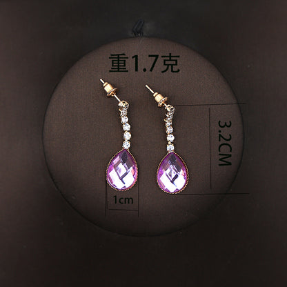 Korean Bride Necklace Earrings Two-piece Decorations Wedding Yarn Wedding Jewelry Wedding Accessories Dance Studio