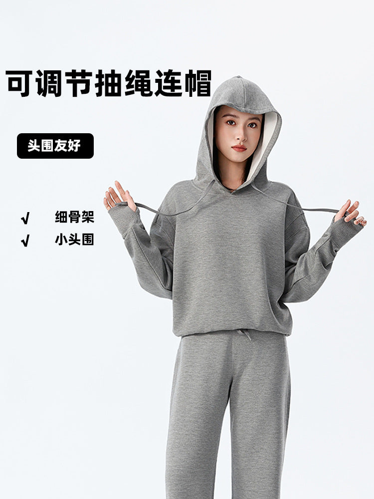 Couple Style Air Layer Hooded Top for Women, Lightweight, Breathable, High-End, Slim, Casual, Loose Sweatshirt, New Trendy Brand