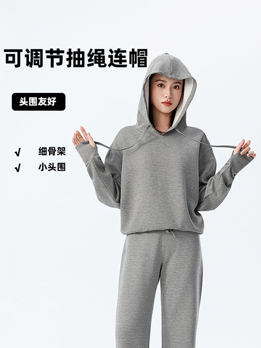 Couple Style Air Layer Hooded Top for Women, Lightweight, Breathable, High-End, Slim, Casual, Loose Sweatshirt, New Trendy Brand