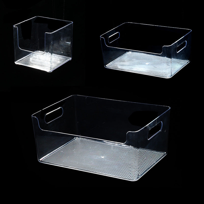 Enlarge 40cm Long Transparent Box Narrow Long Square Storage Box 15cm Wide Water-tight Drawer Finishing