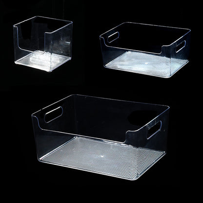 Enlarge 40cm Long Transparent Box Narrow Long Square Storage Box 15cm Wide Water-tight Drawer Finishing