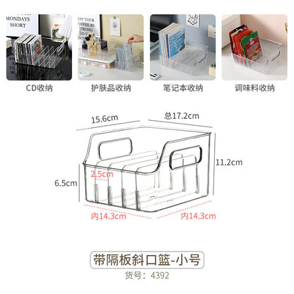 Storage Box PET Transparent Acrylic Rectangular Cosmetic Station Snack Kitchen Sundries Storage Box with Lid