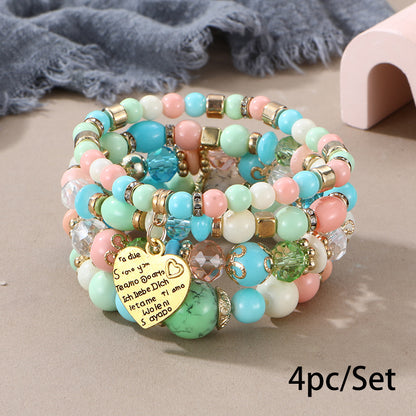 European and American Cross-Border Hot-Selling New Bohemian Bracelets Creative Tassel Multi-Layer Beaded Bracelets Fashion Jewelry