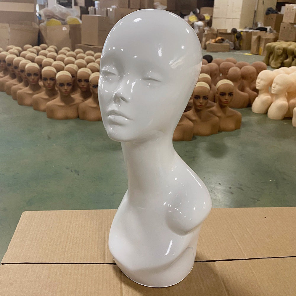 European and American wig model head shoulder model wig hat scarf jewelry window display props mannequin